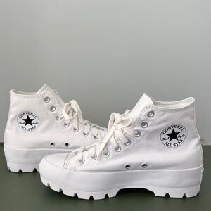Converse Women’s All White Chunky High-Top Sneakers